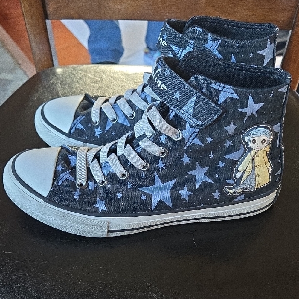 Rare Limited Edition Impossible To Find CORALINE CONVERSE high Tops